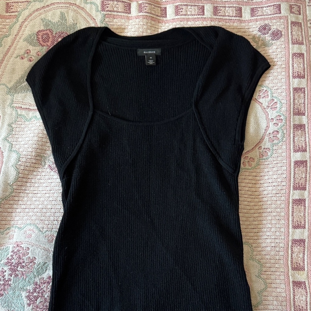 Halogen Classic Black Short Sleeve Tee